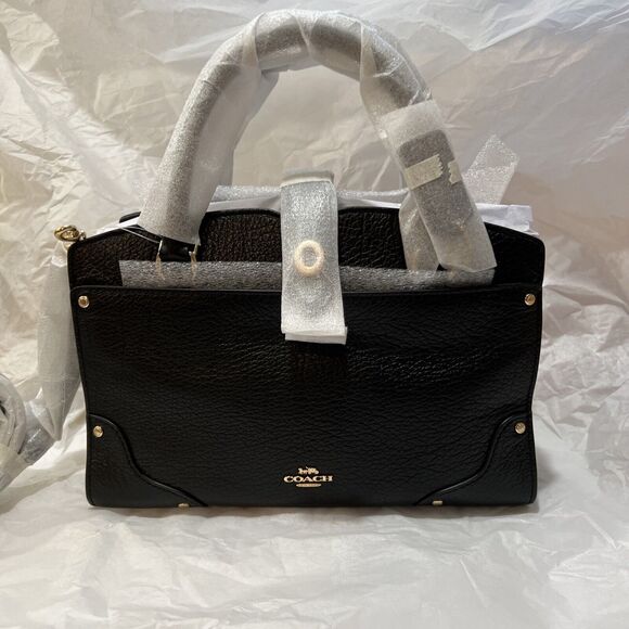 NWT Coach 37779 Mercer 24 in Grain Leather Satchel ~ Black Retail not OUTLET